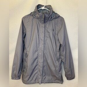The North Face Resolve Women’s Gray White Hooded Rain Jacket Size: Medium